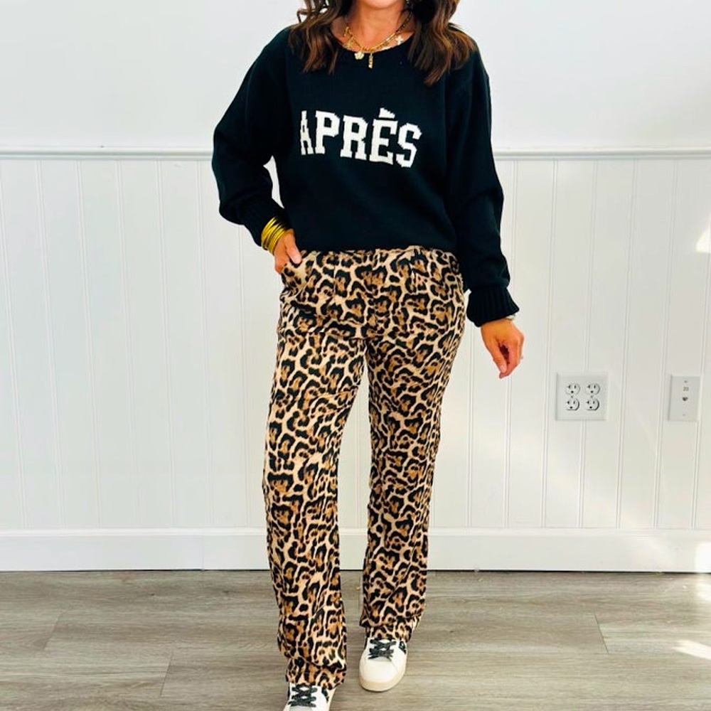 🆕🌿🤎MOST LOVED: Leopard Hook & Eye Trousers MEDIUM